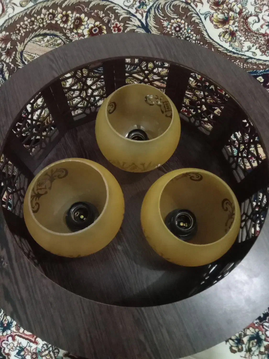 لوستر چوبی2عدد|لوستر و چراغ آویز|اندیشه, اندیشه فاز ۱|دیوار