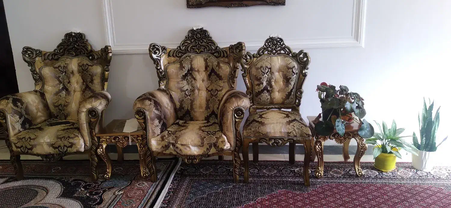 مبل سلطنتی چوب گردو|مبلمان خانگی و میز عسلی|اردبیل, |دیوار