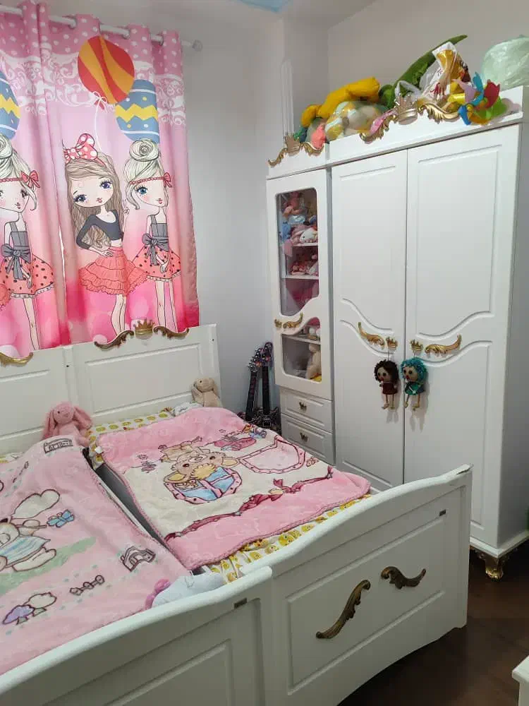 کمد دو در و تخت کودک و نوجوان از برند معتبر ژیک|تخت و سرویس خواب|لاهیجان, کوه بیجار|دیوار