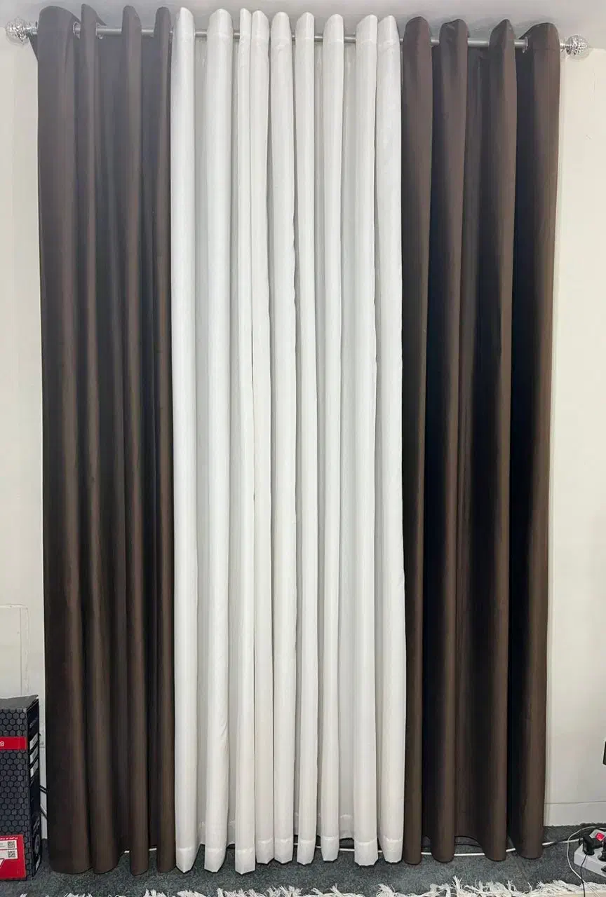 فروش دوعدد پرده پانچی|پرده، رانر، رومیزی|خورموج, |دیوار