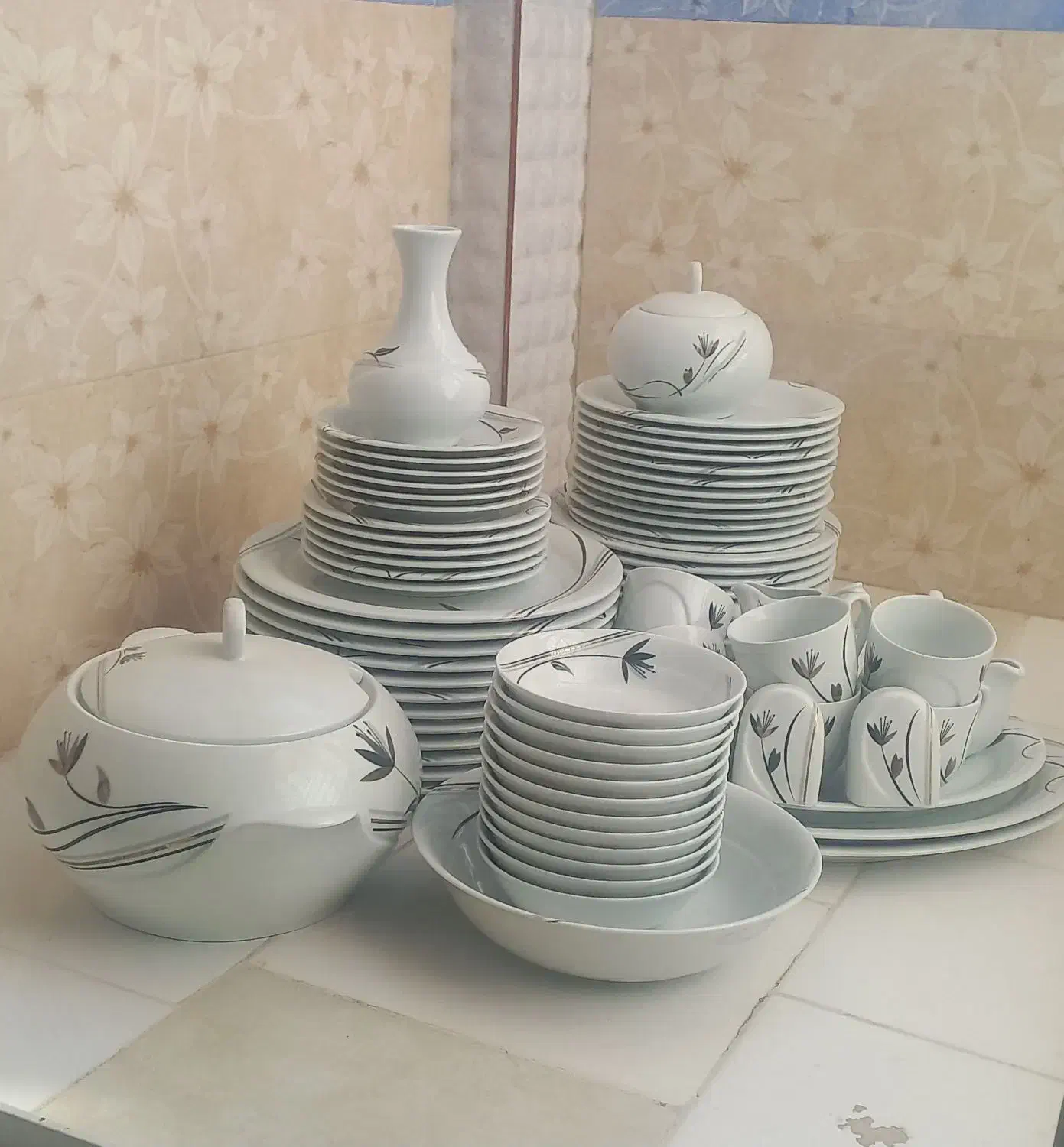 سرویس چینی توس ۸۱ پارچه|ظروف سرو و پذیرایی|بومهن, |دیوار