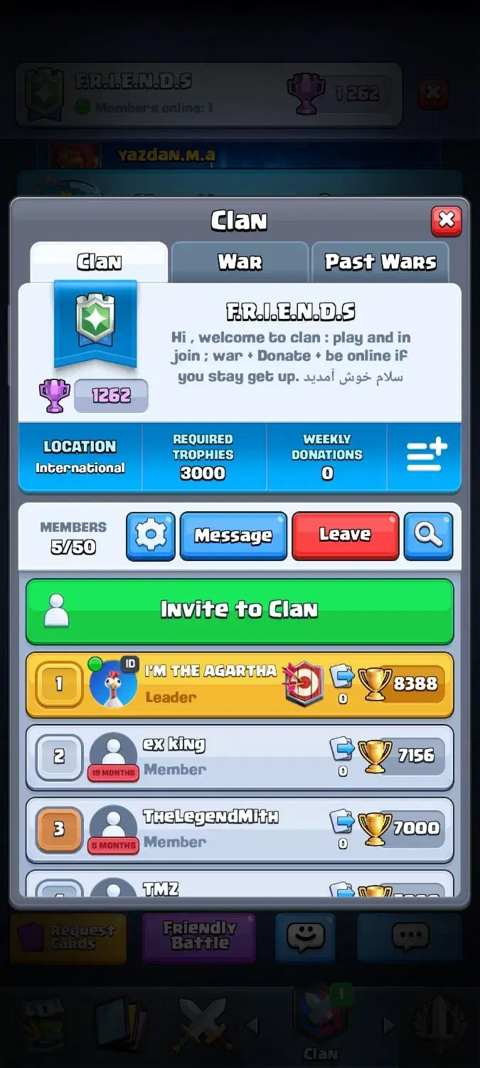 اکانت کلش رویال|کنسول، بازی ویدئویی و آنلاین|قم, زنبیل آباد|دیوار