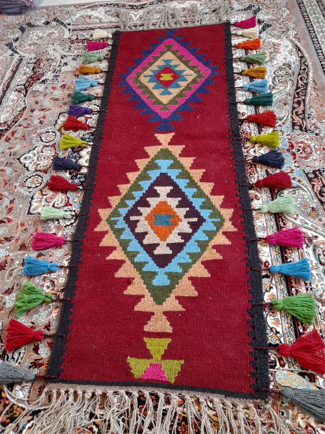 رودری پشمی سنتی|پرده، رانر، رومیزی|مشهد, بهارستان|دیوار