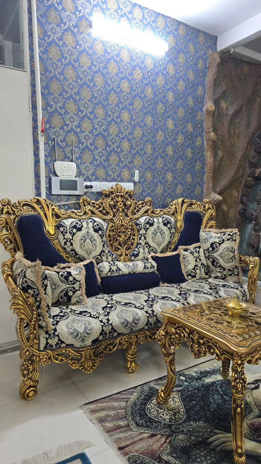 مبل استیل سلطنتی ۱۲نفره میزغذاخوری ۸ و میز تلوزیون|مبلمان خانگی و میز عسلی|تهران, اقدسیه (شهرری)|دیوار