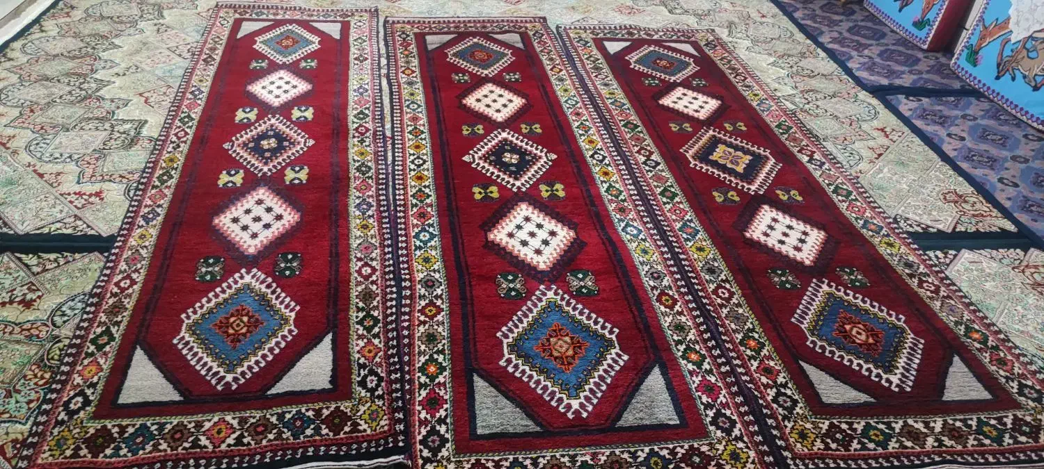 سه عدد. فرش دستباف|فرش|شهرضا, |دیوار