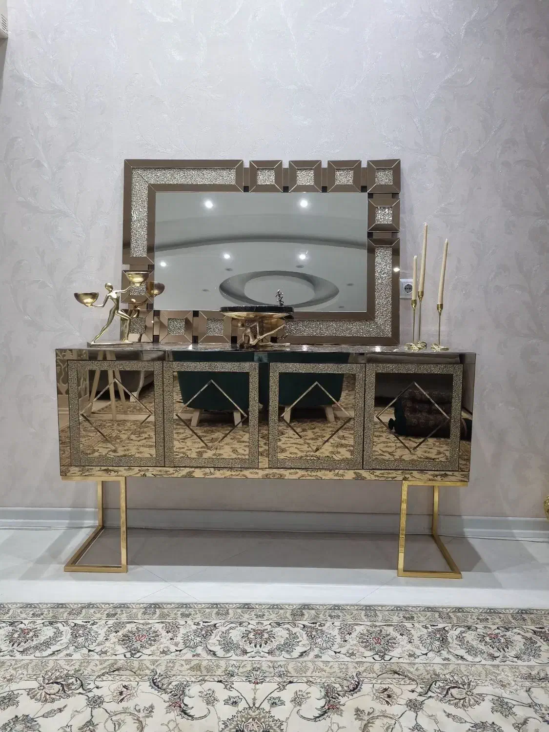 کنسول وآیینه|بوفه، ویترین، کنسول|قم, وادی السلام|دیوار