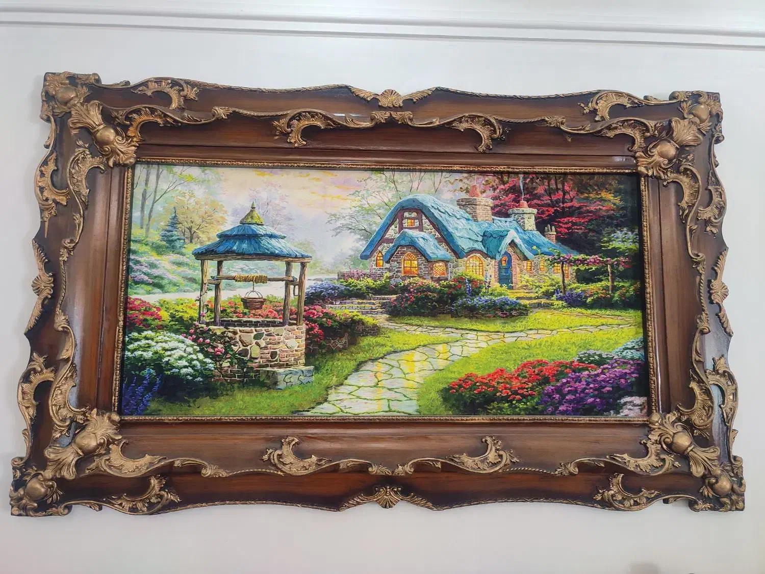 تابلو فرش با قاب چوب|تابلو فرش|اسلام‌شهر, شهرک واوان|دیوار