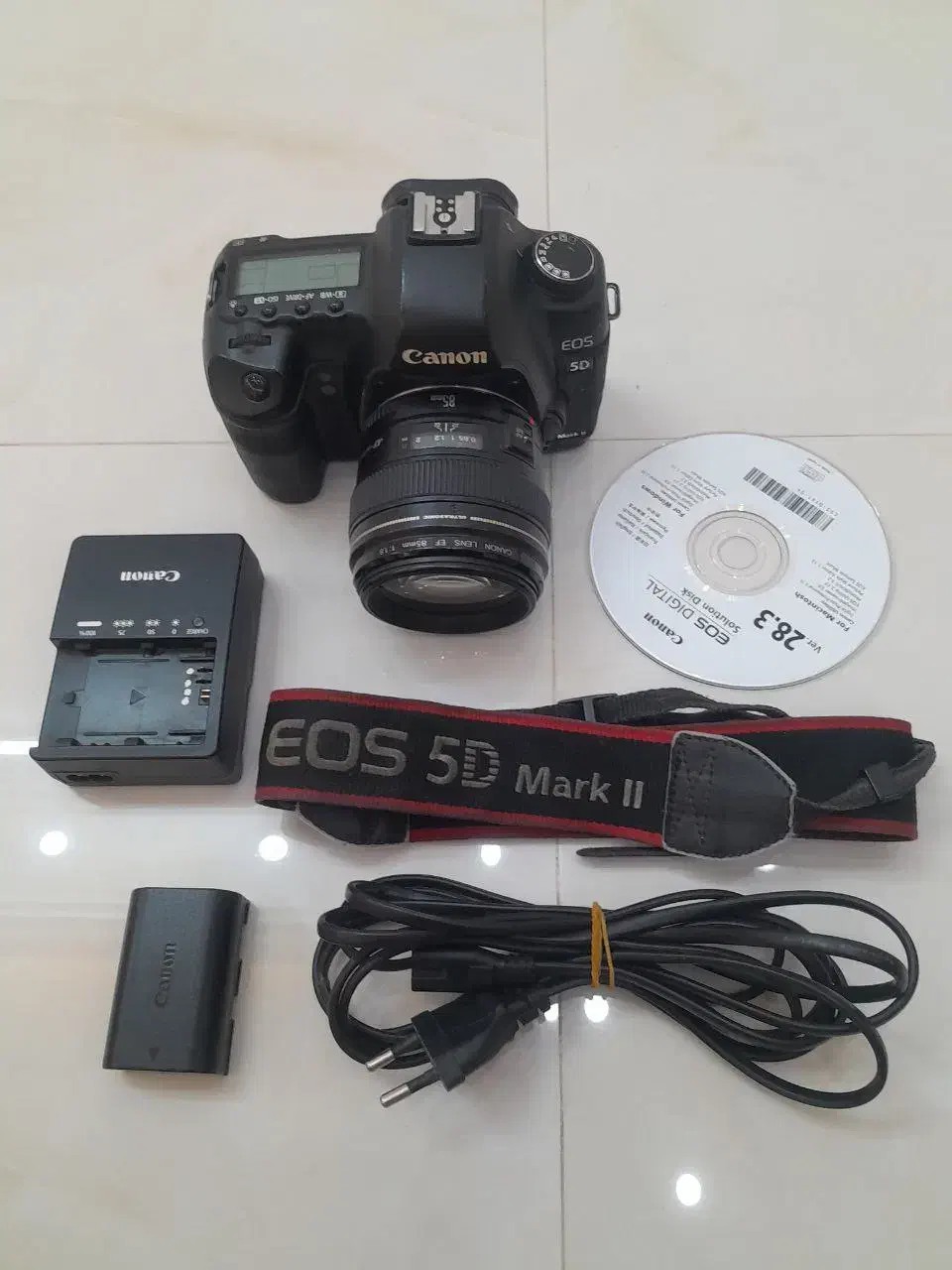 دوربین کانن فول فریم ۵ دی مارک۲ با لنز ۸۵  اف ۱.۸|دوربین عکاسی و فیلم‌برداری|مشهد, آزادشهر|دیوار