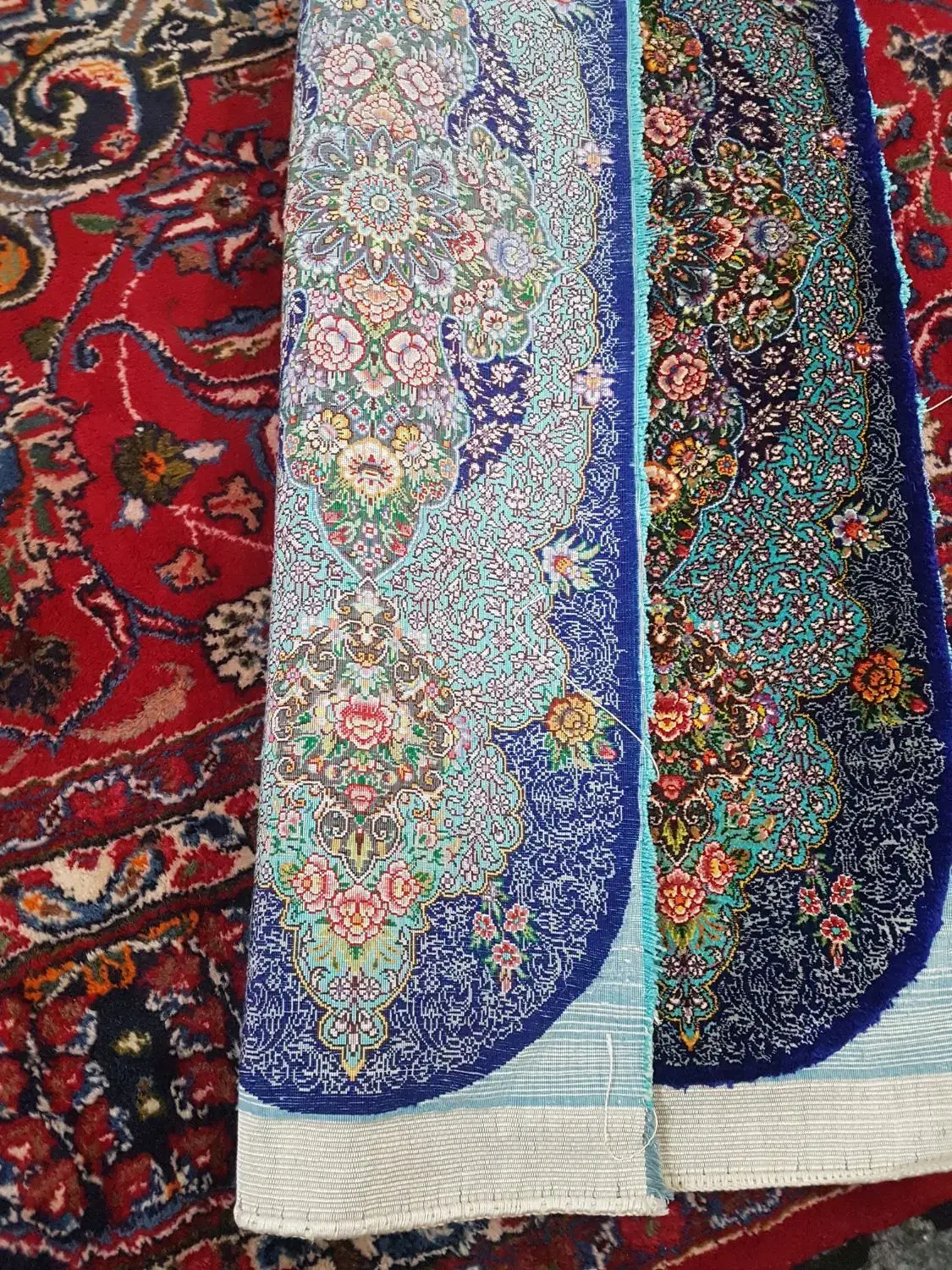 قالی دستبافت ابریشم|فرش|قم, باجک یک|دیوار