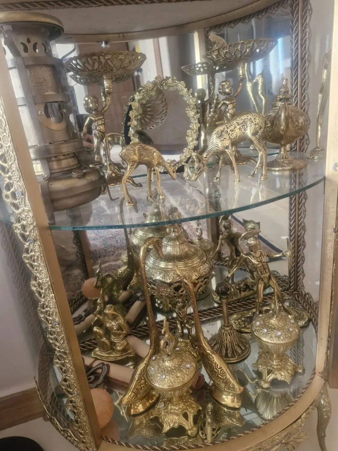 آیینه و بوفه برنز|بوفه، ویترین، کنسول|همدان, |دیوار