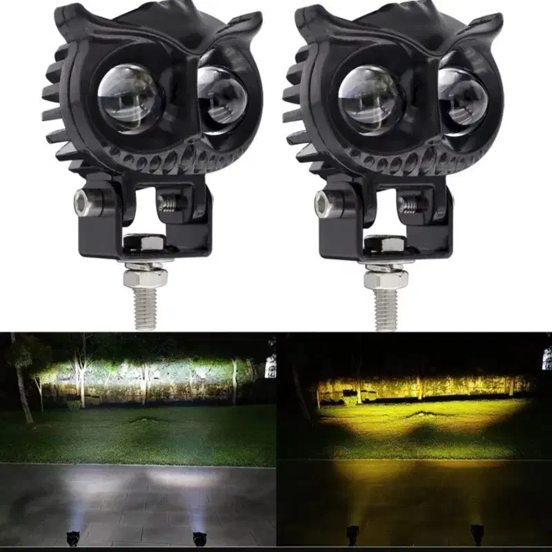 چراغ پروژکتور لنزدار دو لنز جغدی led دوکنتاکت فلزی|قطعات یدکی و لوازم جانبی|کرج, ساسانی (قلمستان)|دیوار