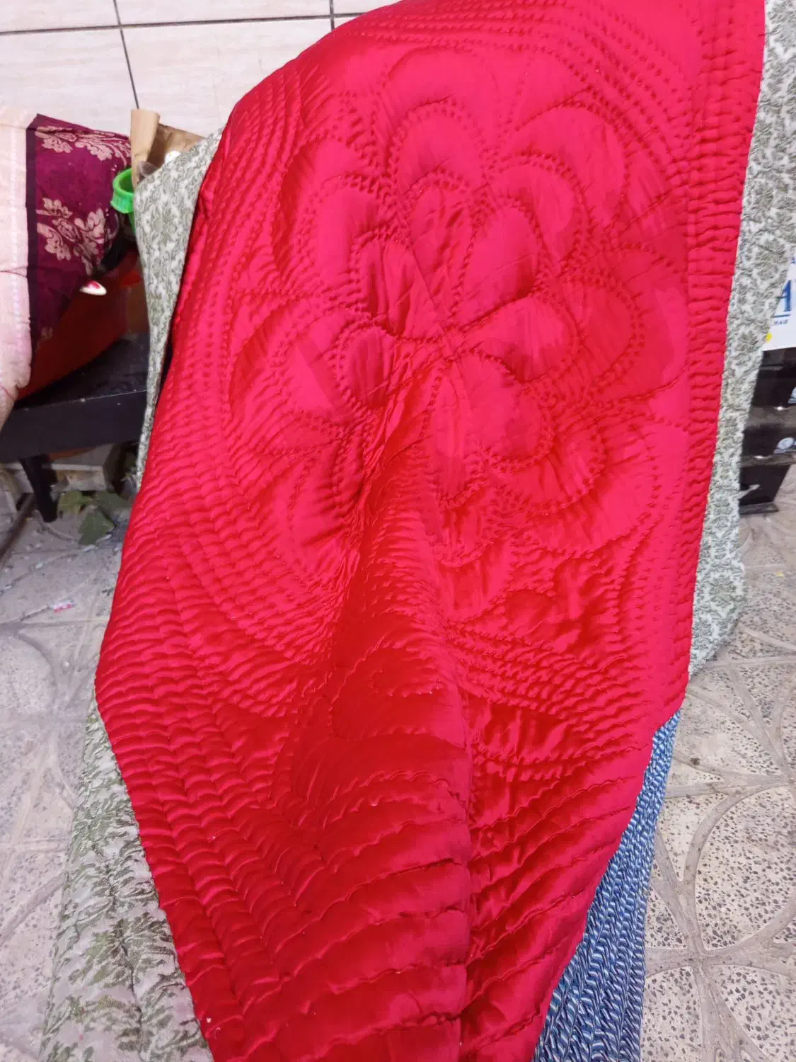 لاحاف دونفره با تشک سنتی از جنس پنبه دست دوز|سرویس روتختی|بروجرد, |دیوار