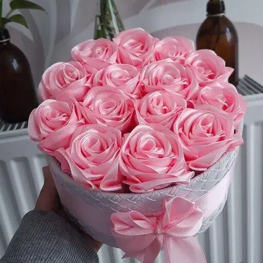 ساخت دسته گل روبانی، باکس گل به سفارش شما|گل مصنوعی|شریف‌آباد, |دیوار