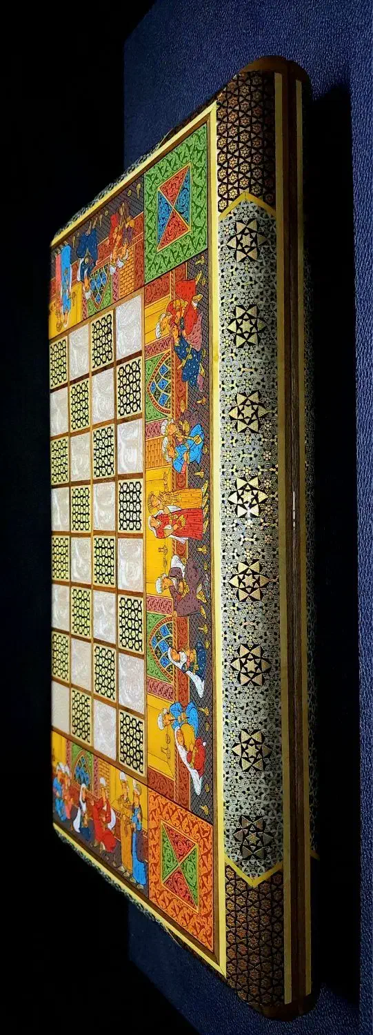 تخته نرد و صفحه شطرنج خاتم ( مجلس بزم قاجاری )|اسباببازی|تهران, تهرانسر غربی|دیوار