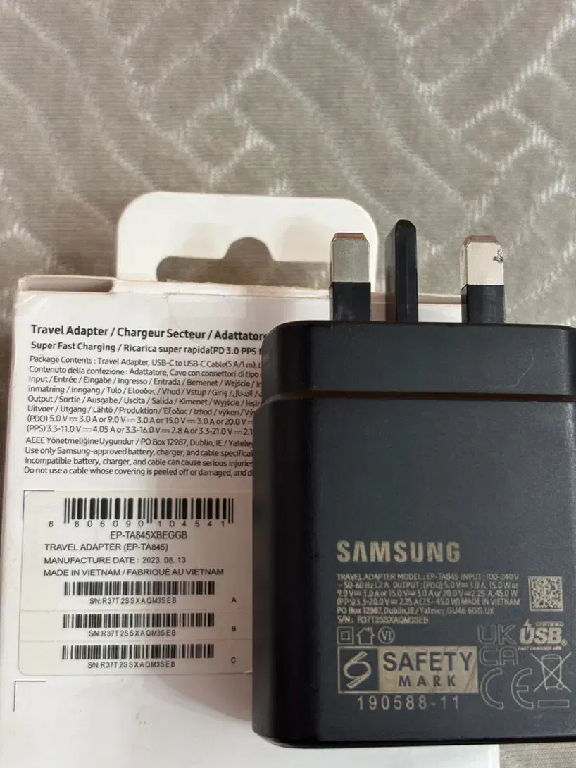 شارژر ( آداپتور ) سامسونگ اصل 45 واتی|لوازم جانبی موبایل و تبلت|قم, آلوچو|دیوار
