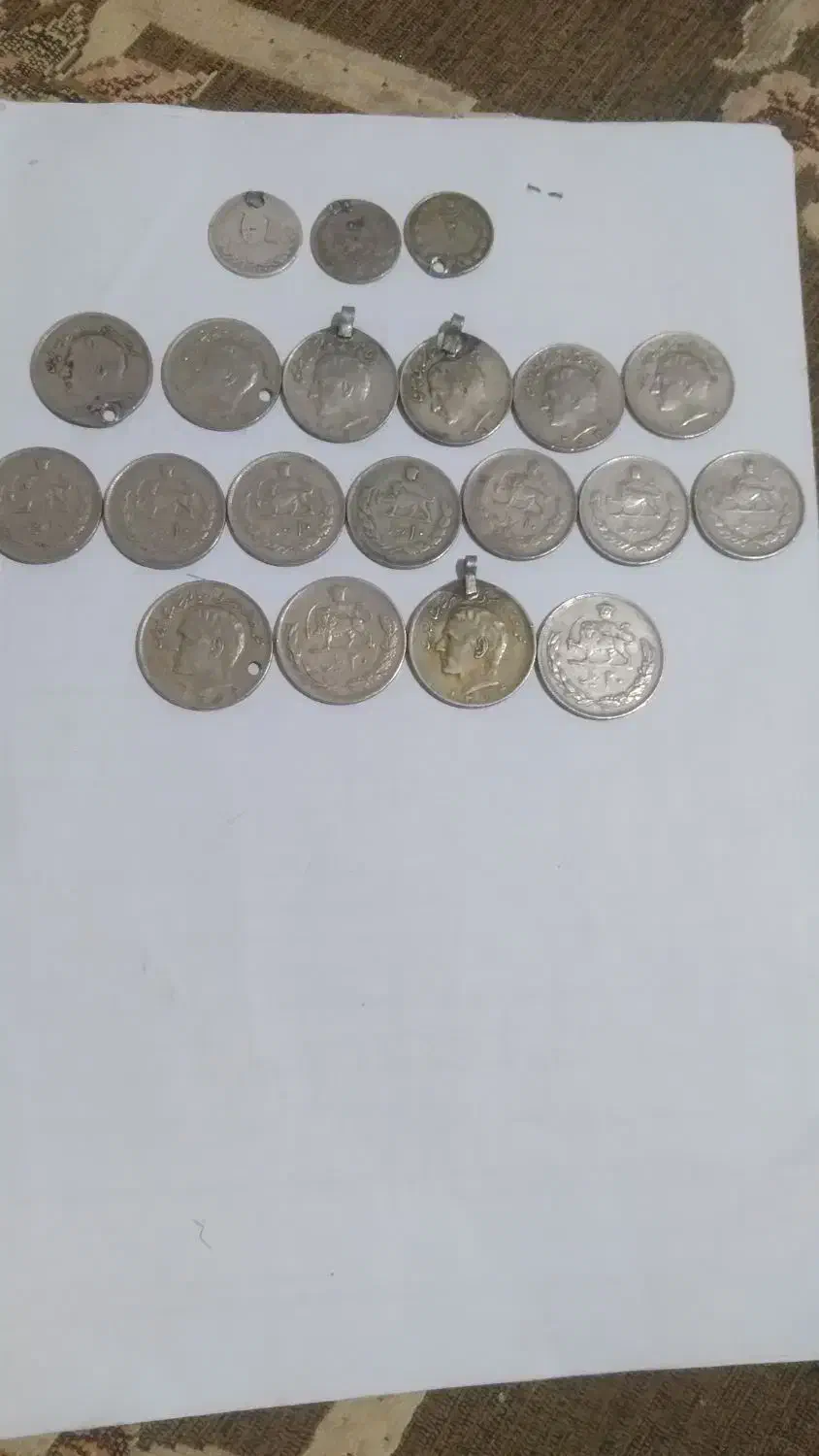 سکه شاهی معاوضه با پرنده|کلکسیون سکه، تمبر، اسکناس|بافت, |دیوار