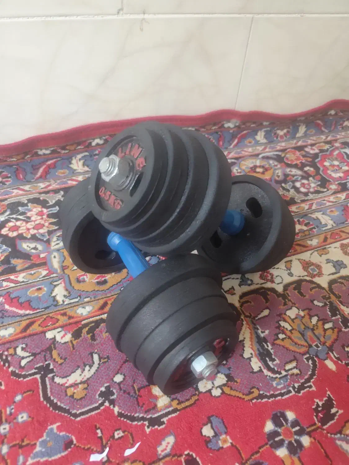 جفت دمبل 12 کیلویی|تجهیزات ورزشی|یزد, |دیوار