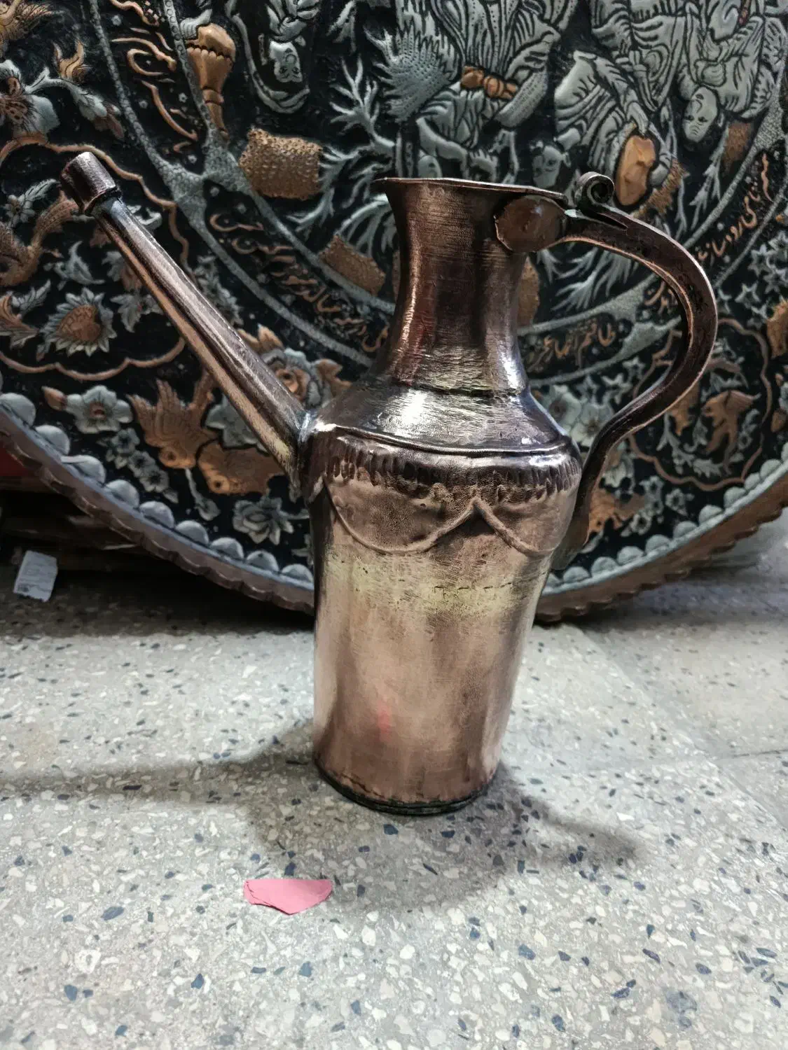 آفتابه مسی قاجاری|کلکسیون اشیاء عتیقه|خرمدره, |دیوار