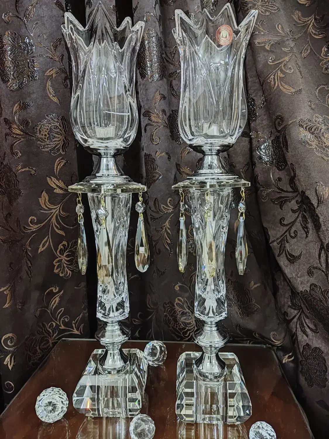 شمعدان کریستال اصل والتـر آلمان|صنایع دستی و سایر لوازم تزئینی|تهران, سردارجنگل|دیوار