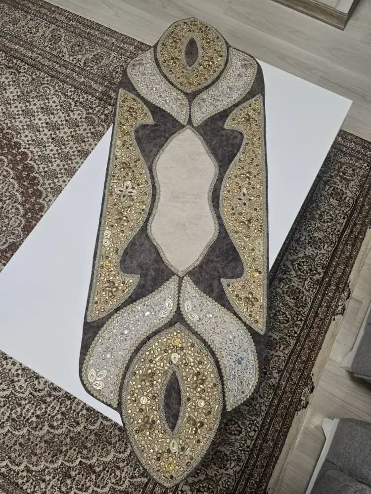 رومیزی مخمل سنگ دوزی|پرده، رانر، رومیزی|ارومیه, |دیوار