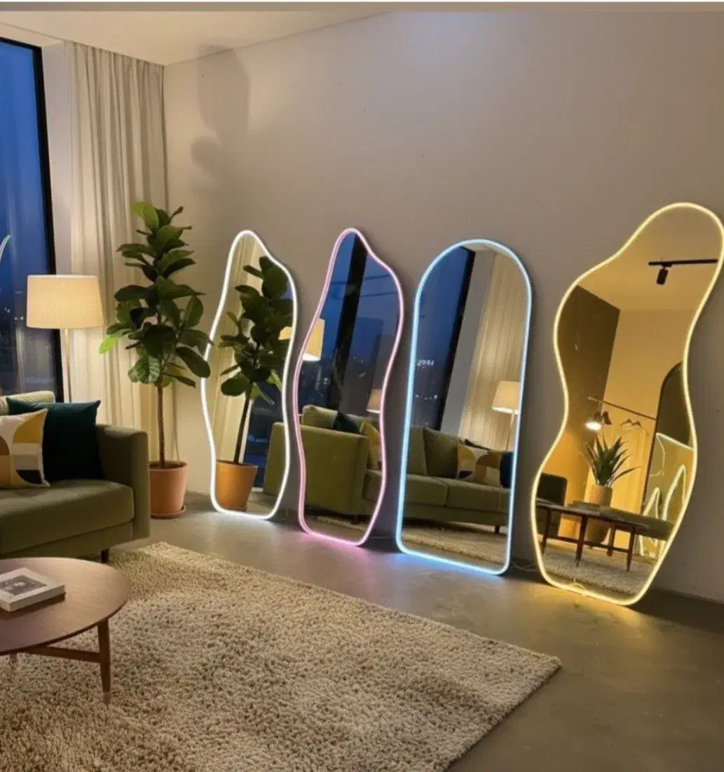 آینه قدی دفرمه نئونی پایه دار تولیدی مشهد|آینه|مشهد, حجت|دیوار