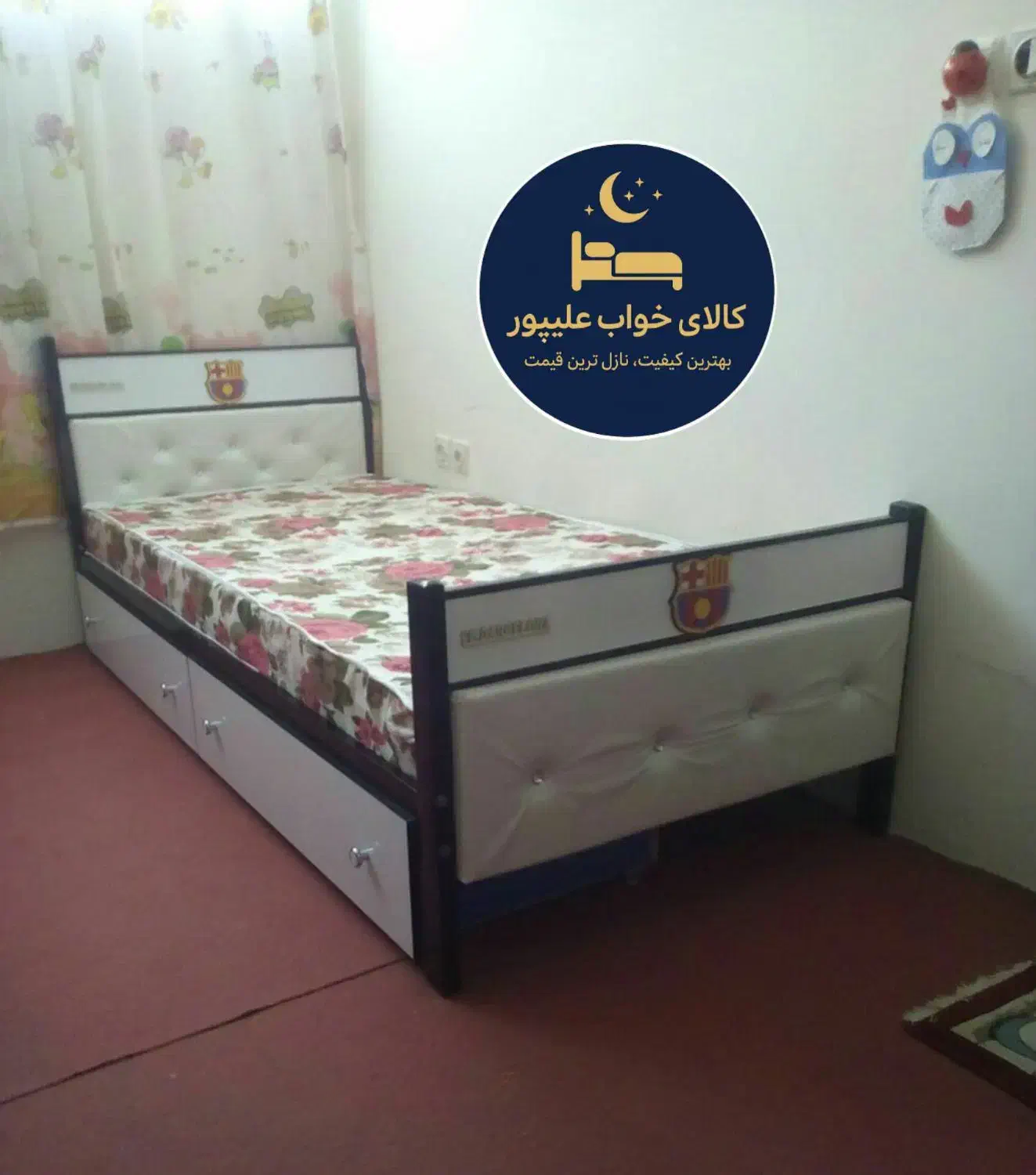 تخت خواب فلزی یکنفره اسپرت|تخت و سرویس خواب|مشهد, طلاب|دیوار