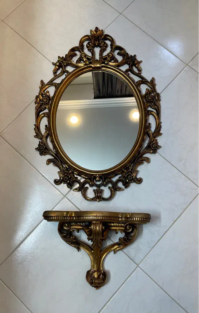 آیینه کنسول. قاب.شمعدانی رزین|بوفه، ویترین، کنسول|اصفهان, فجر|دیوار