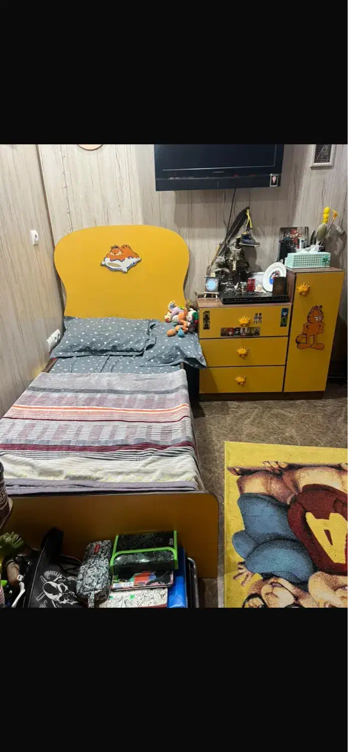 تخت کودک ونوجوان|تخت و سرویس خواب|لنگرود, |دیوار