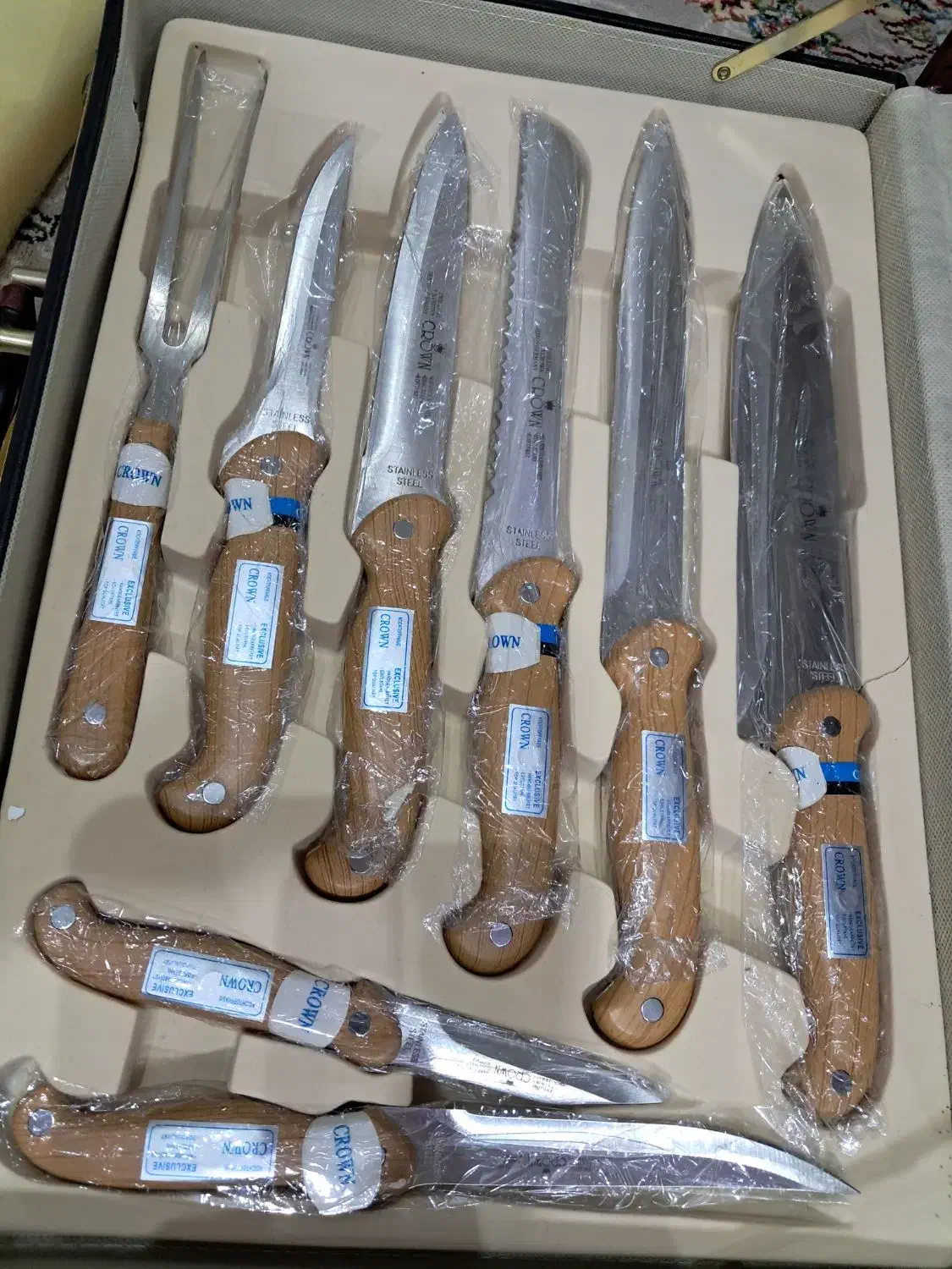 سرویس چاقو نو ۱۱ تیکه|ظروف سرو و پذیرایی|آستانه اشرفیه, |دیوار