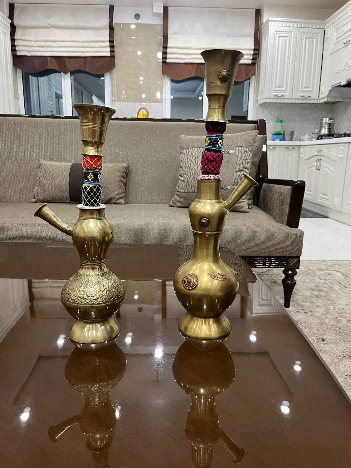 قلیون برنج کلکسیونی|کلکسیون اشیاء عتیقه|ری, ظهیرآباد|دیوار