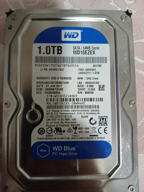 هارد ۱ ترابایت سالم و کم کارکرد|قطعات و لوازم جانبی رایانه|رشت, پل تالشان|دیوار