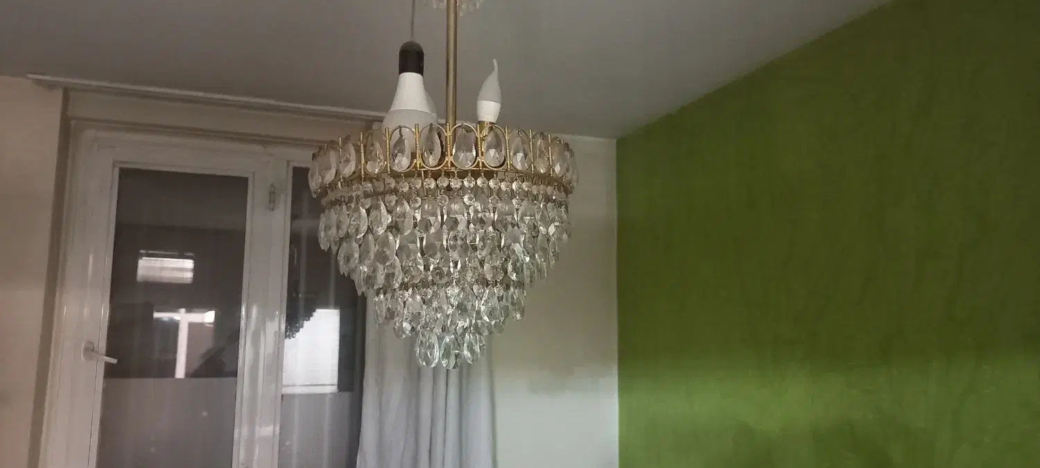 لوستر ۸ شعله طلایی|لوستر و چراغ آویز|تهران, حکیمیه|دیوار