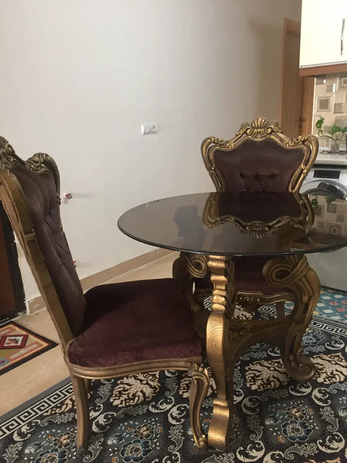 میز وصندلی منبت اصفهان|میز و صندلی غذاخوری|گنبد کاووس, |دیوار