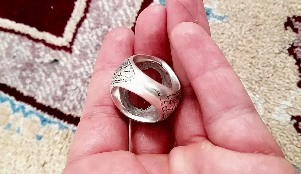 انگشتر نقره عقیق خط|جواهرات|خرم‌آباد, |دیوار