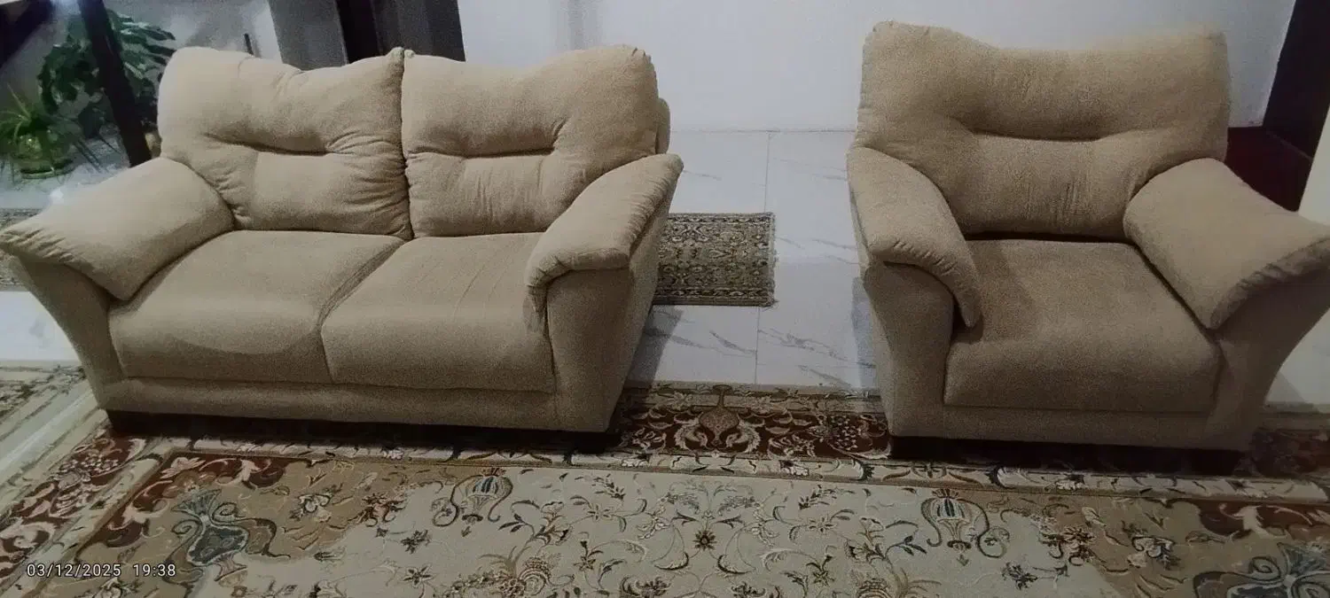 مبل راحتی دو دست|مبلمان خانگی و میز عسلی|سلمانشهر, |دیوار