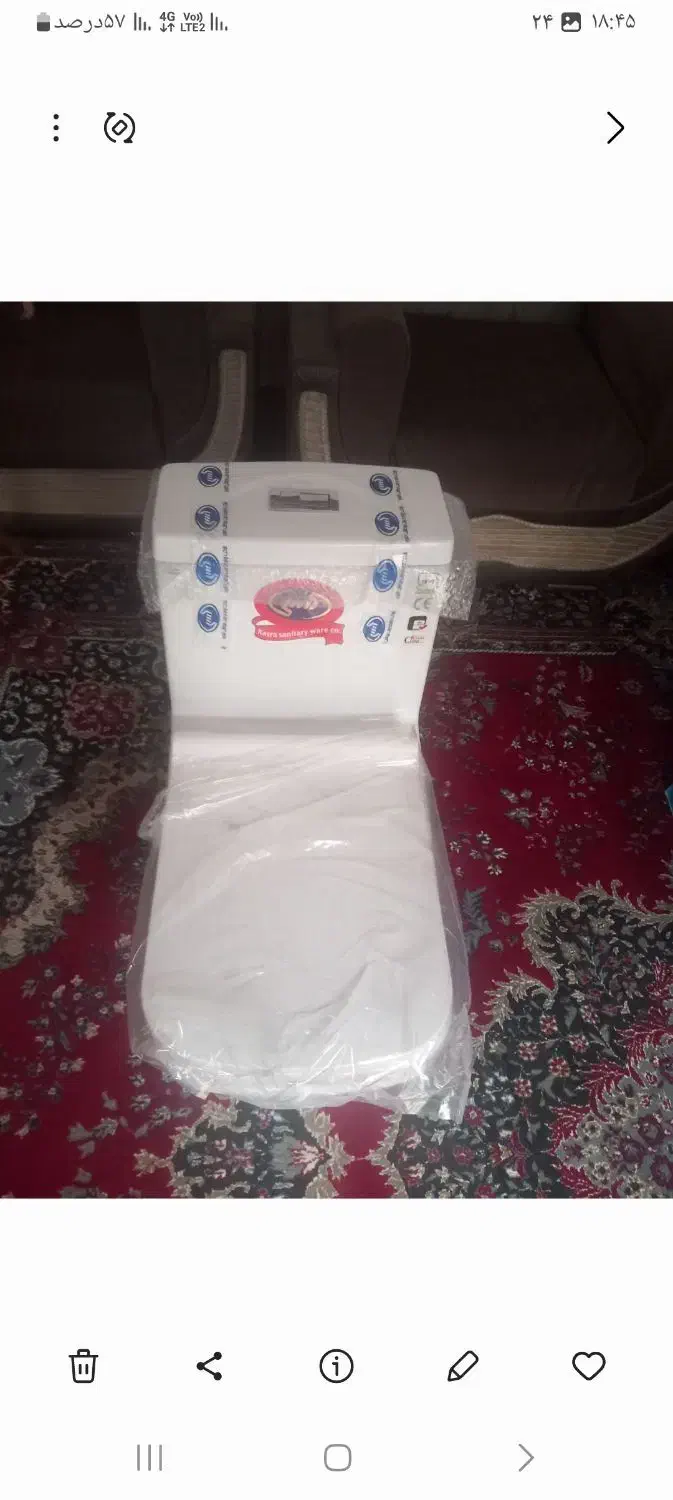 حراج توالت فرنگی  چینی کسری مدل کاسپین|لوازم سرویس بهداشتی|تبریز, |دیوار