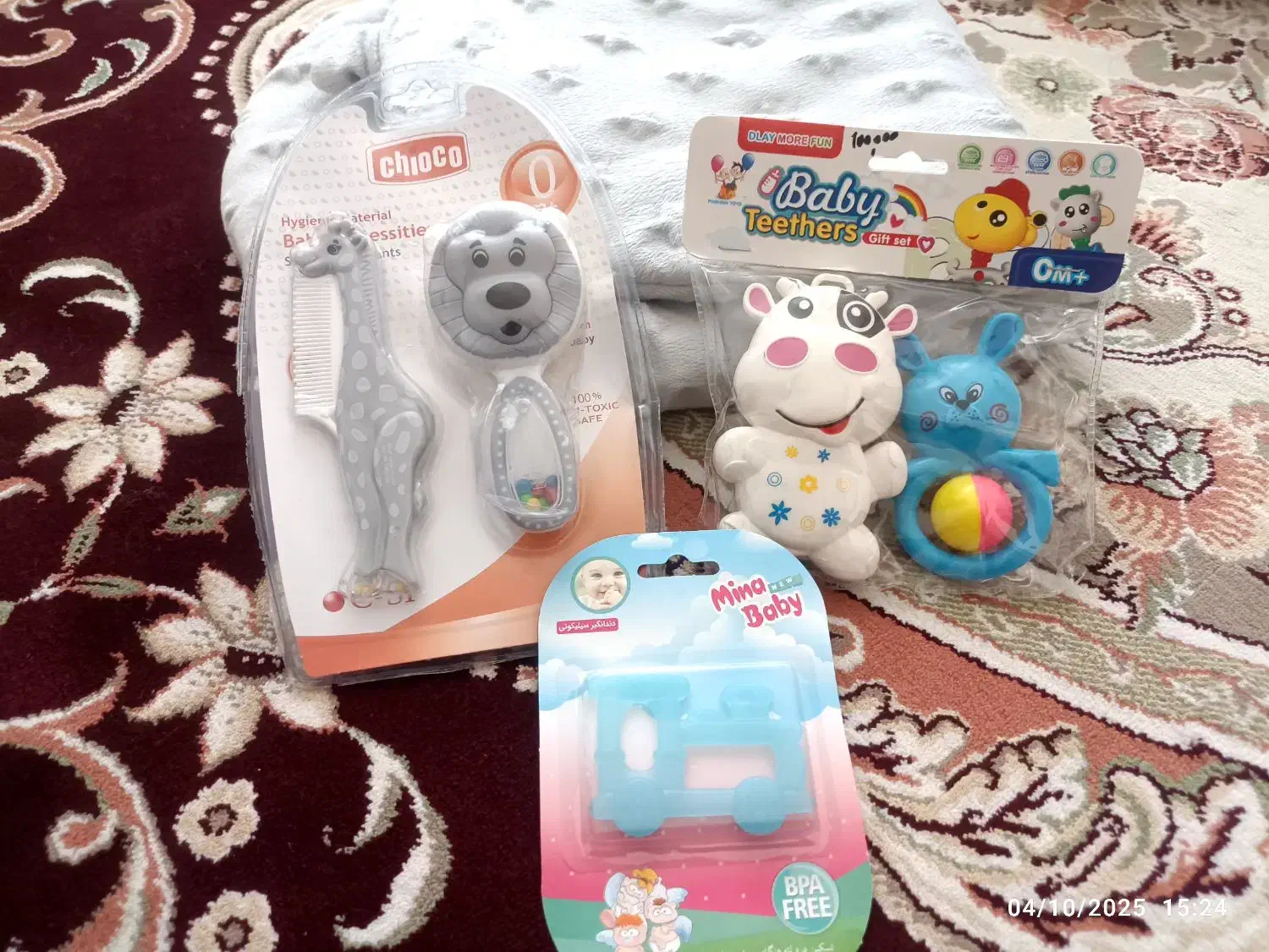 خشخشه و دندان گیر و شانه نوزادی|اسباب و اثاث بچه|کرمانشاه, |دیوار