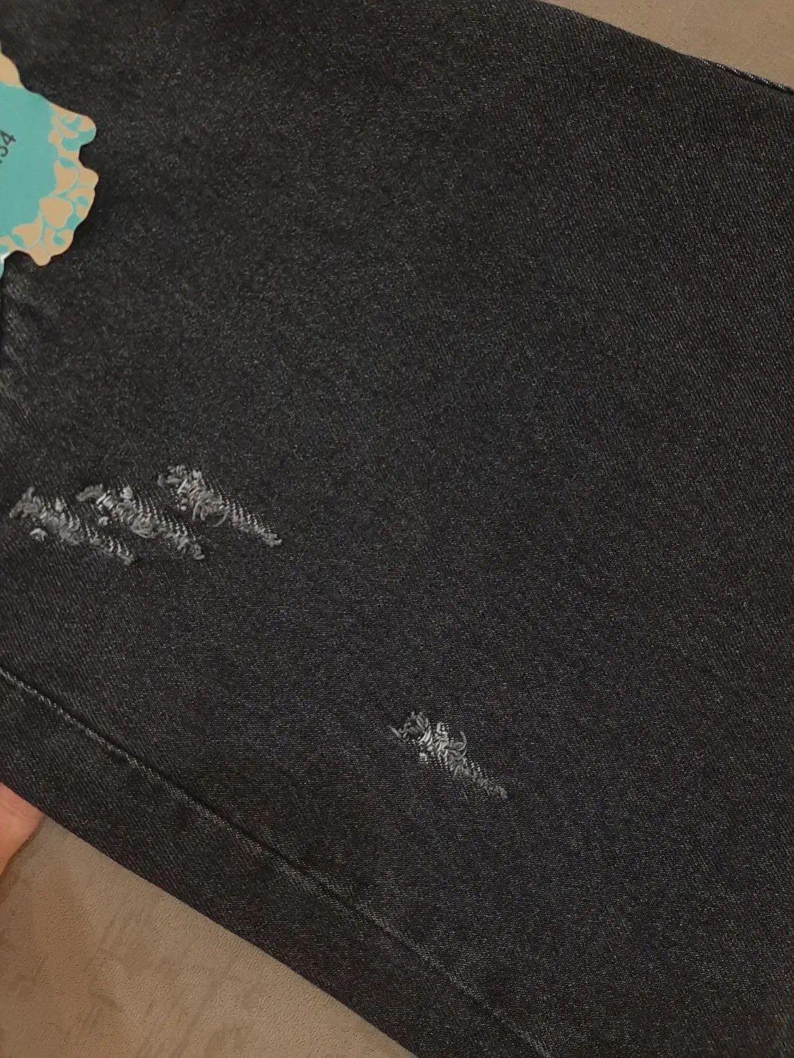 شلوار جین ذغالی نو اتیکت هم روشه سایز ۳۴|لباس|فولادشهر, B1|دیوار