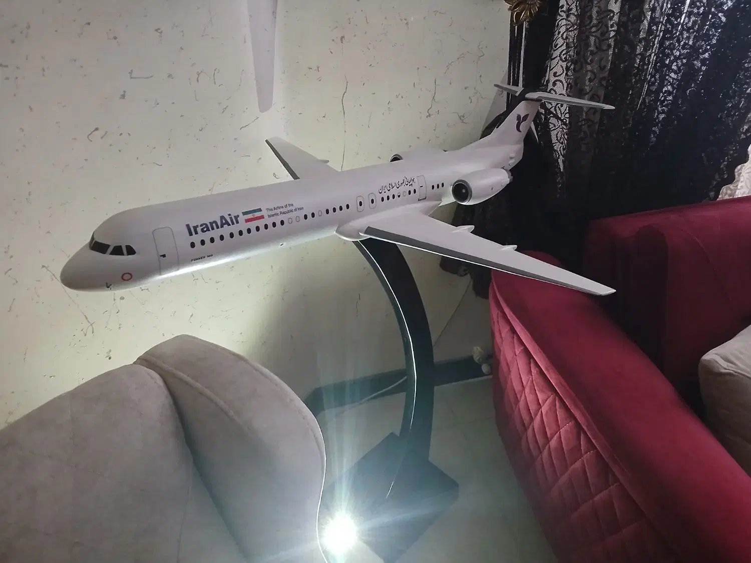 ماکت هواپیما فوکر F-100 ایران ایر|کلکسیون و سرگرمی|فردیس, خیام شرقی|دیوار