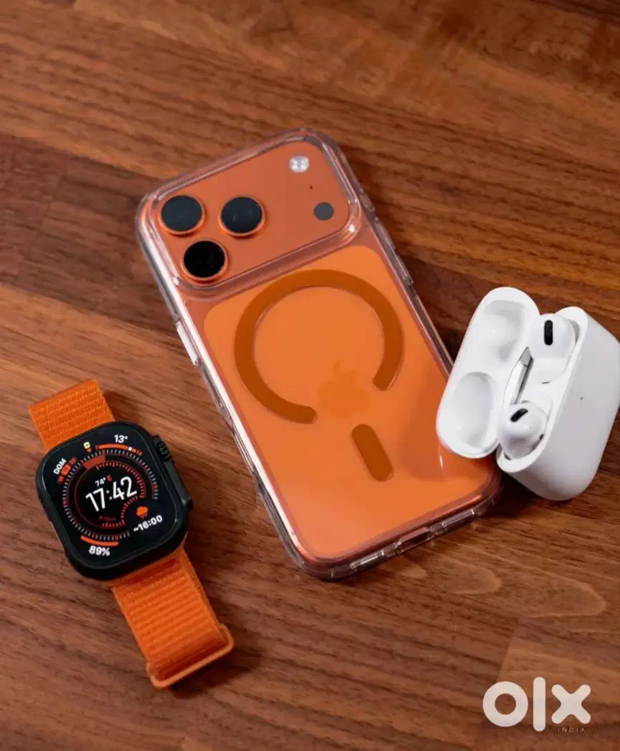 گوشی آیفون کپی 17 پرومکس نارنجی هدیه ساعت هوشمند|موبایل|کرج, حیدرآباد|دیوار