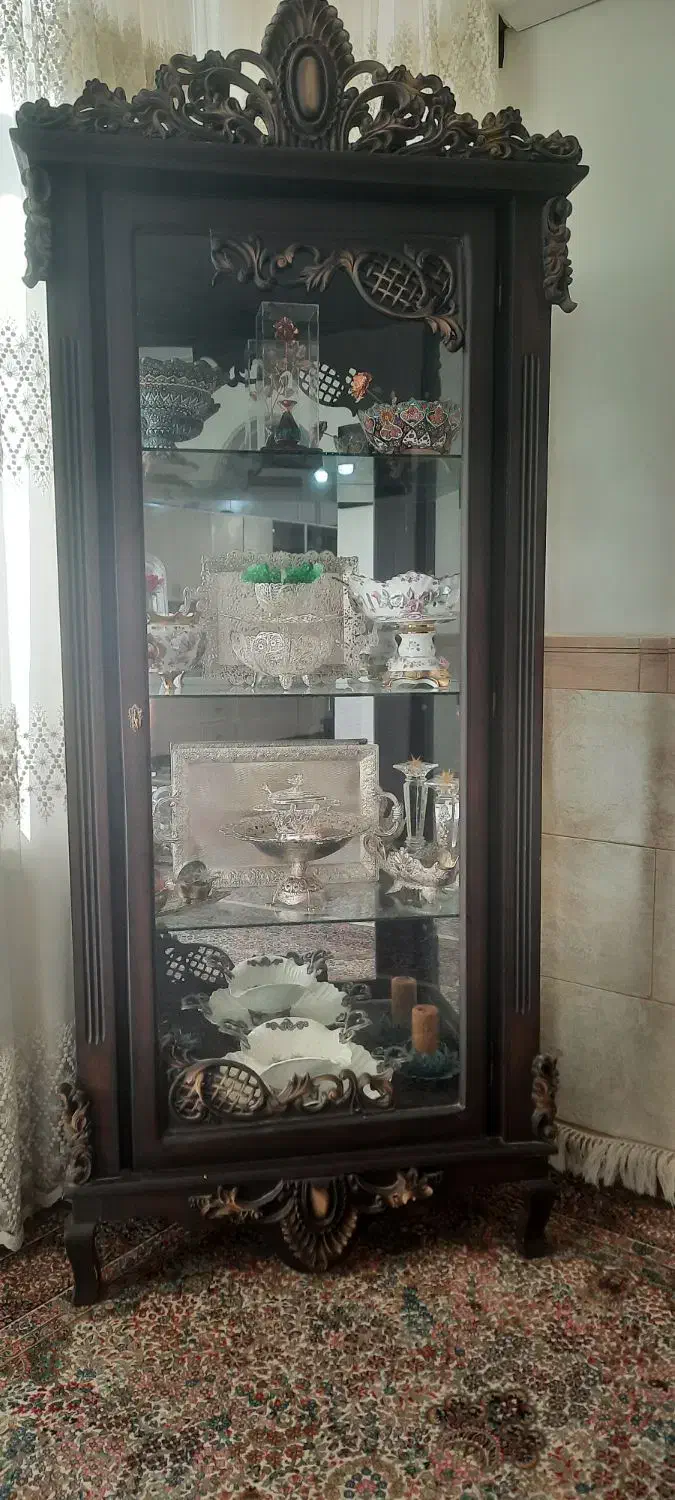 بوفه تمام چوب|بوفه، ویترین، کنسول|کرمان, |دیوار