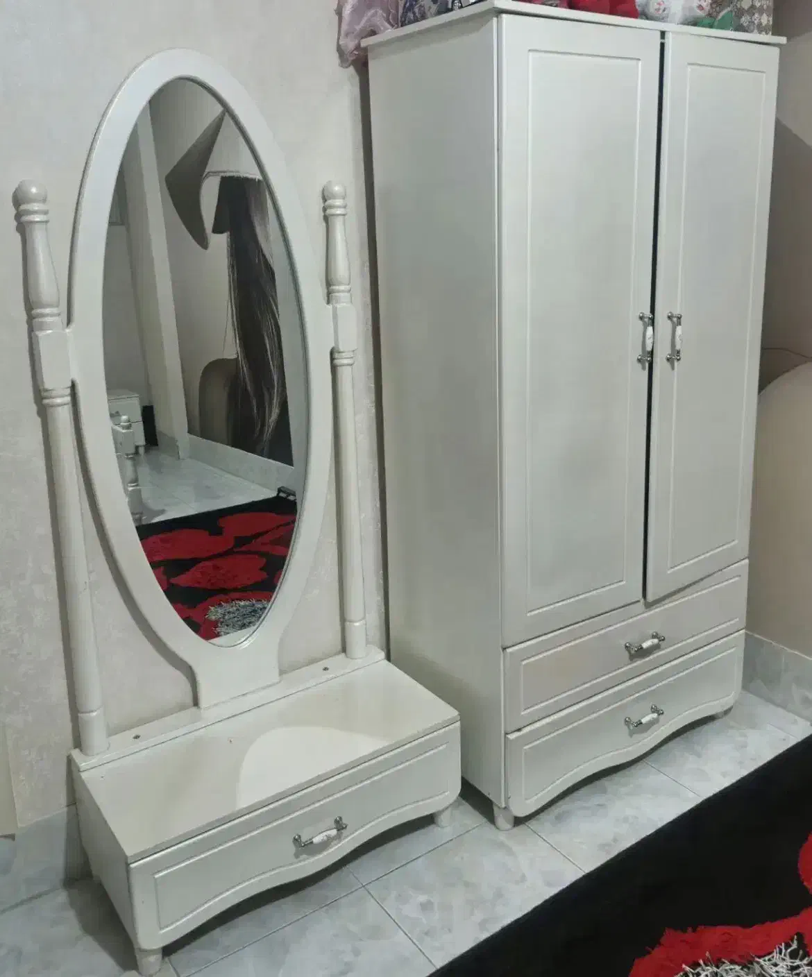 کمد و آینه|جاکفشی، کمد، دراور|سمنان, |دیوار