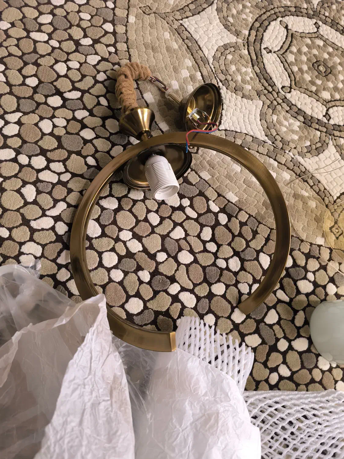 لوستر مدرن فنری تک شعله فلزی|لوستر و چراغ آویز|خرمدره, |دیوار