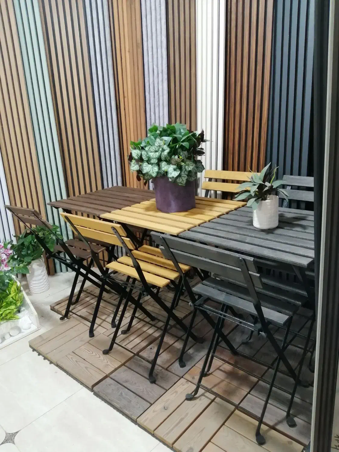 میز و صندلی چوبی تاشو|میز و صندلی غذاخوری|خرمآباد, |دیوار