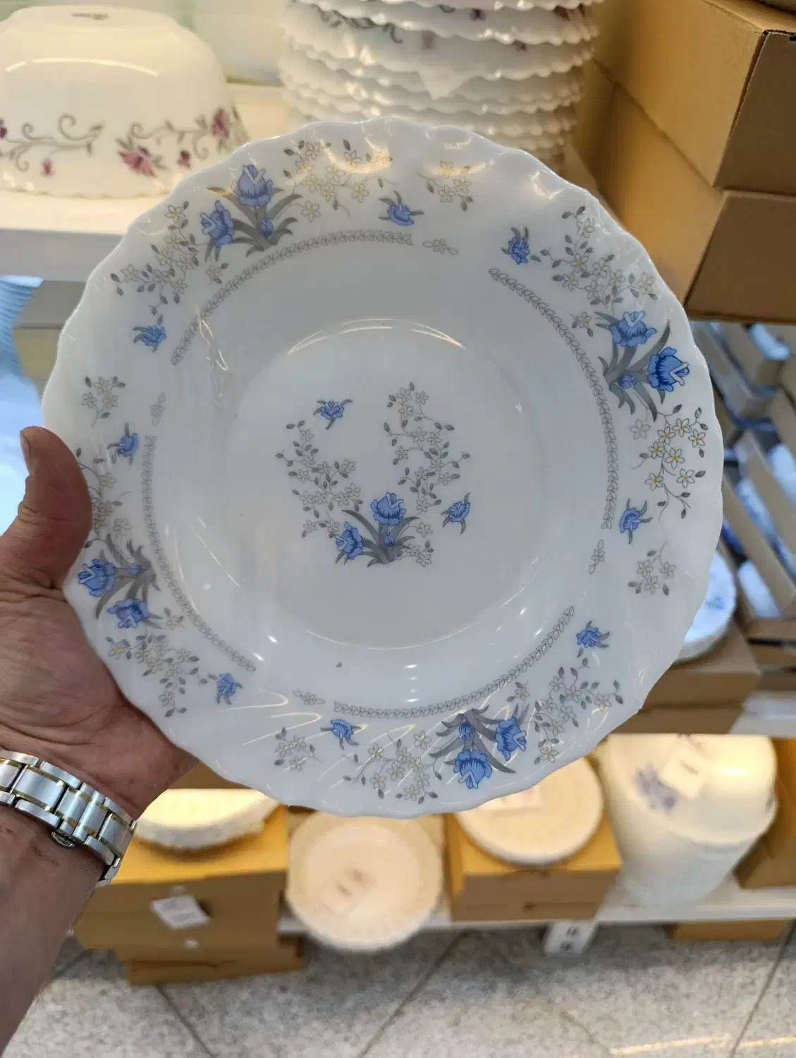 آرکوپال گل آبی یا کد 120 پارس اوپال|ظروف سرو و پذیرایی|تبریز, |دیوار