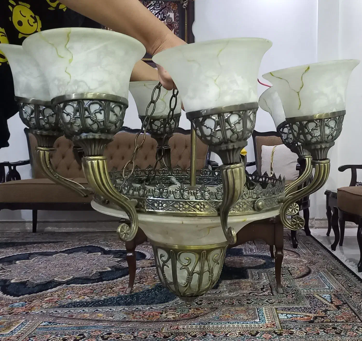 لوستر  ۸ شعله|لوستر و چراغ آویز|فردیس, شهرک ناز|دیوار