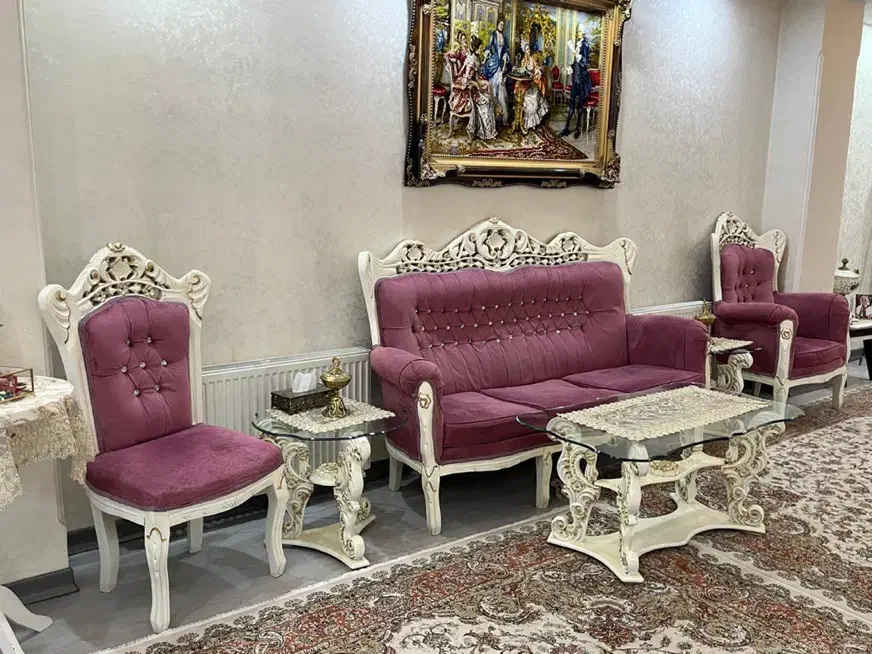 مبلمان ۹ نفره چوبی|مبلمان خانگی و میز عسلی|تهران, سازمان آب|دیوار