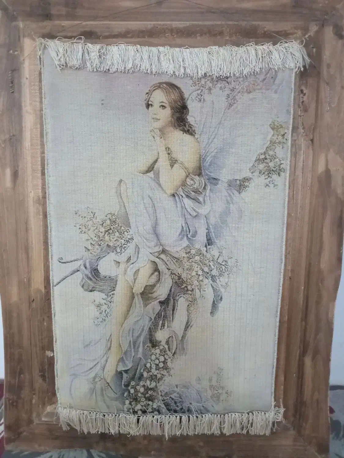 تابلو فرش دست بافت چله ابریشم|تابلو فرش|کنگاور, |دیوار