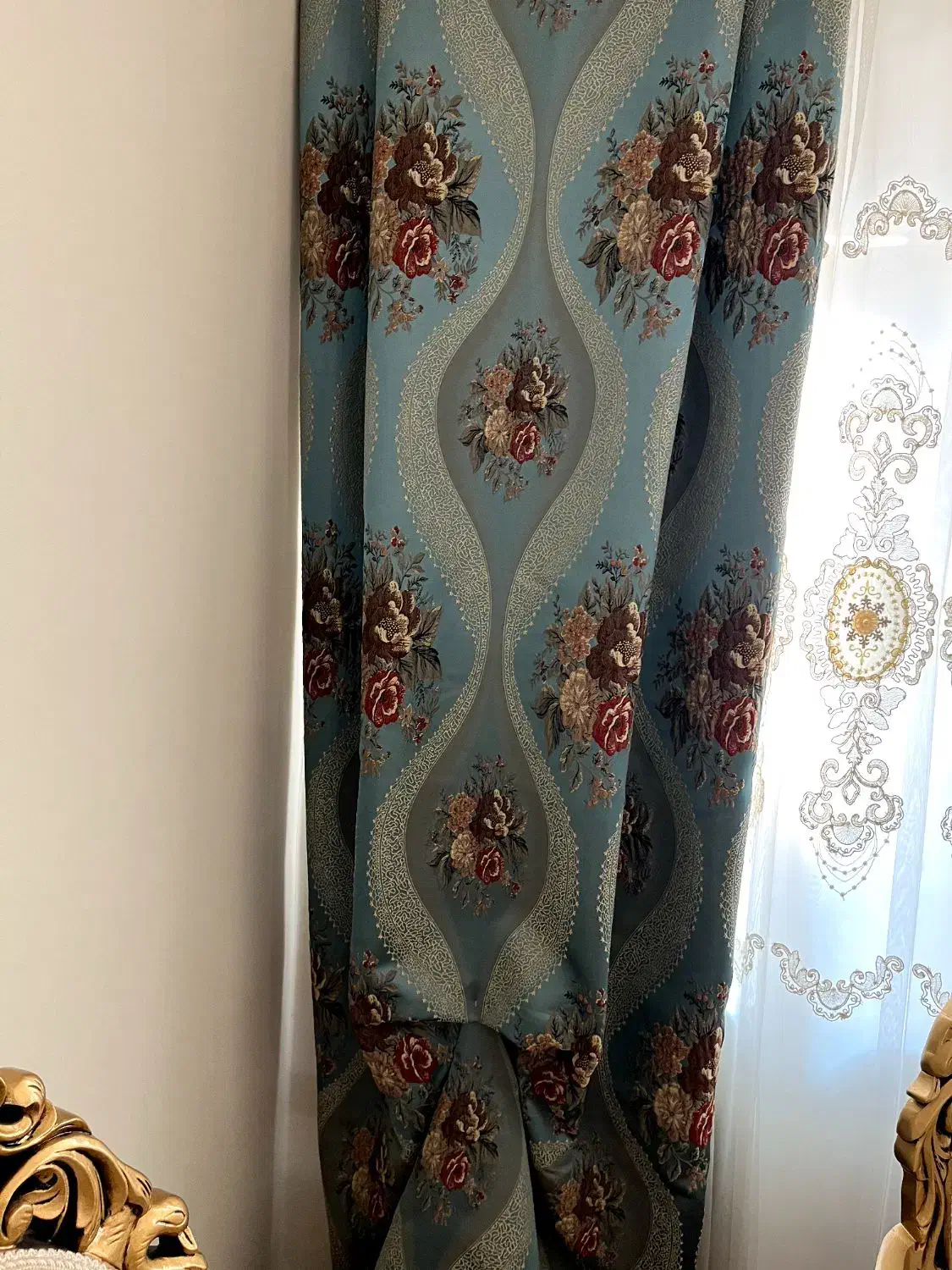 پرده توری همراه والان ترک|پرده، رانر، رومیزی|ارومیه, |دیوار