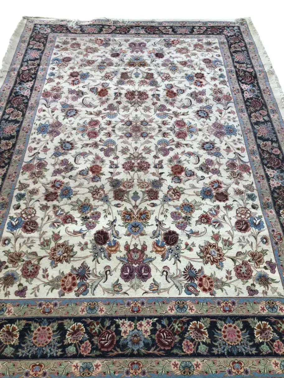 فرش دستباف جفت ۹ متری زمینه کرم|فرش|تهران, شهرک غرب|دیوار